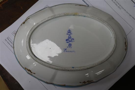 A Sevres style dish and a part dessert service